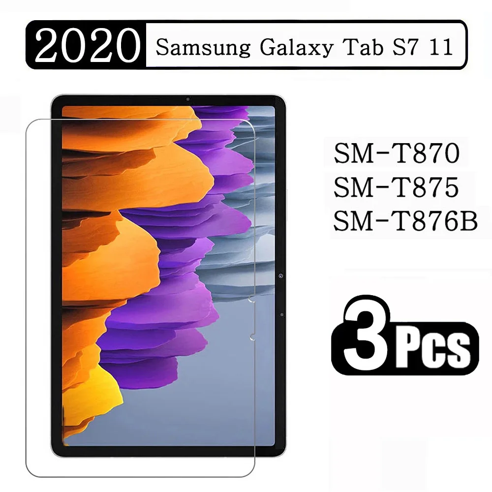 (3 Confezioni) Vetro Temperato Per Samsung Galaxy Tab S7 11 2020 Sm-T870 Sm-T875 Sm-T876B T870 T875 T876B Pellicola Proteggi Schermo Per Tablet
