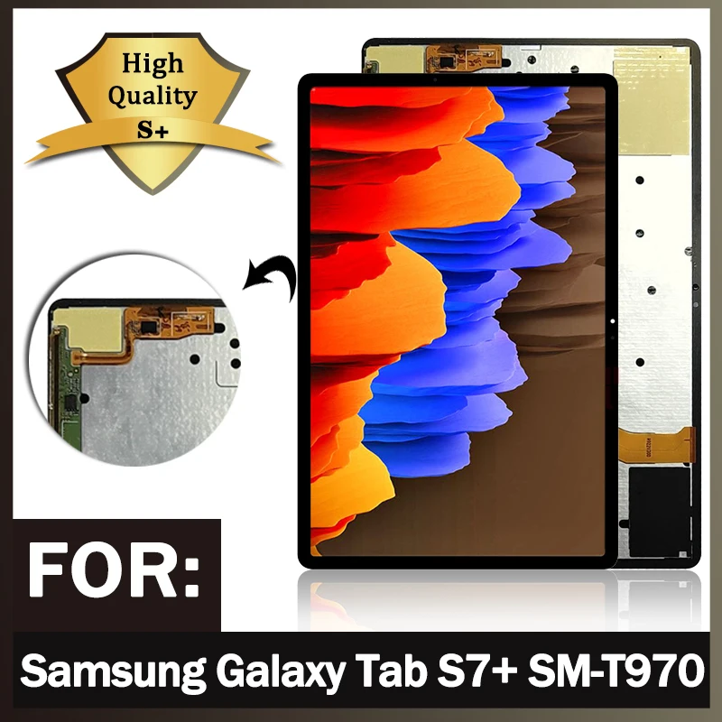 Lcd S7Plus Originale Da 12.4 "Per Samsung Tab S7 + Sm-T970 Sm-T976B Sm-T975 Con Digitalizzatore Touch Screen