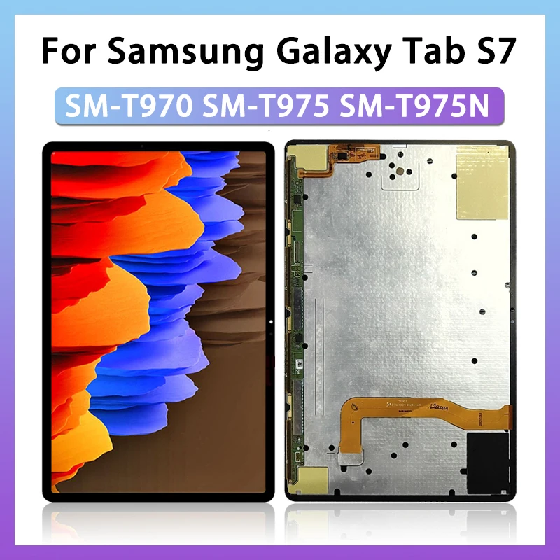 Sostituzione Lcd Originale Per Samsung Tab S7 + Sm-T970 Sm-T976B Sm-T975 Sostituzione Touch Screen Display Lcd