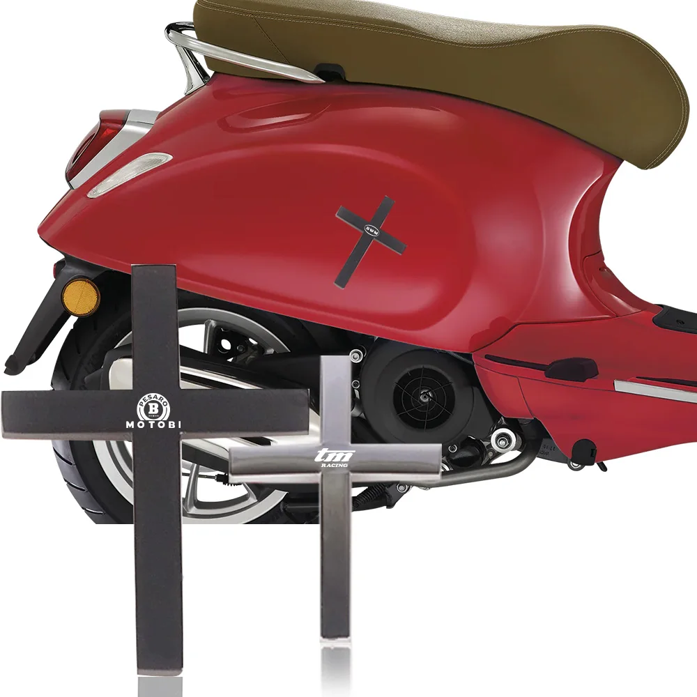 3D Metal Jesus Cross Scooter Sticker Decalcomanie Moto Side Emblem Decor Per Motobi Swm Terra Modena Tm Racing Vertemati Vor