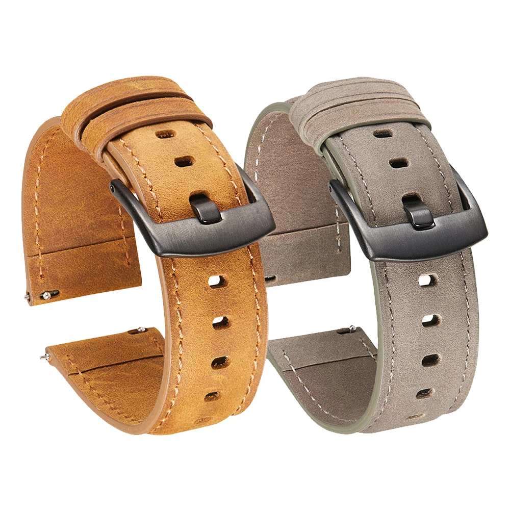 Cinturino In Pelle Crazy Horse Per Oneplus Watch Smartwatch Band One Plus Bracciale Cinturino Cinturino Accessori Sostituibili