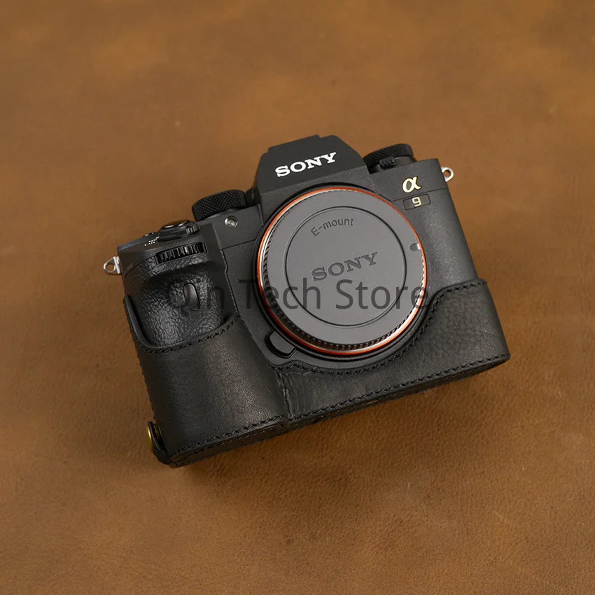 Mezza Borsa Per Fotocamera Fatta A Mano In Vera Pelle Per Sony A7R4 A7 Iv A7 Mark Iv Custodia Inferiore Vintage Retrò