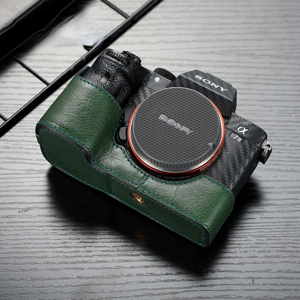 Per Sony A7Iii A7Ii A7 A73 A7R3A A7M3 Fotocamera Body In Vera Pelle Custodia Per Fotocamera Maniglia Mezza Borsa