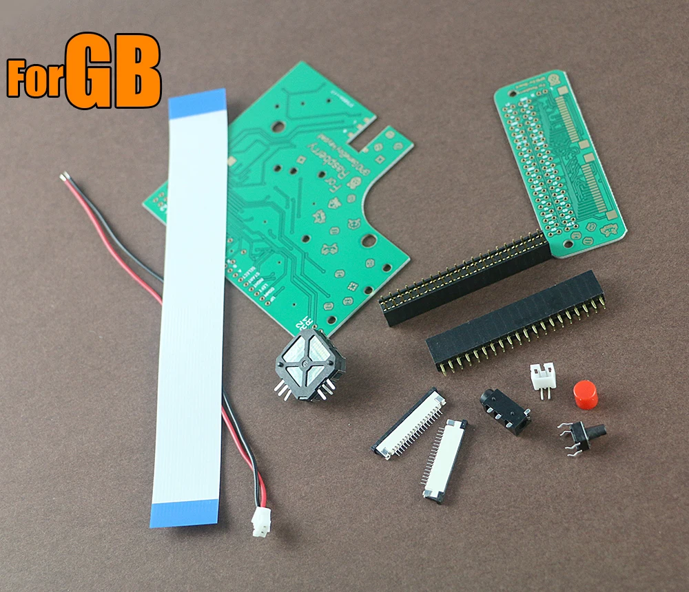 Per Nintendo Game Boy Dmg-01 6 Pulsanti Pcb Controller Board Terra Comune Con Lente In Vetro Per Gamboy Zero Raspberry Pi Gbz