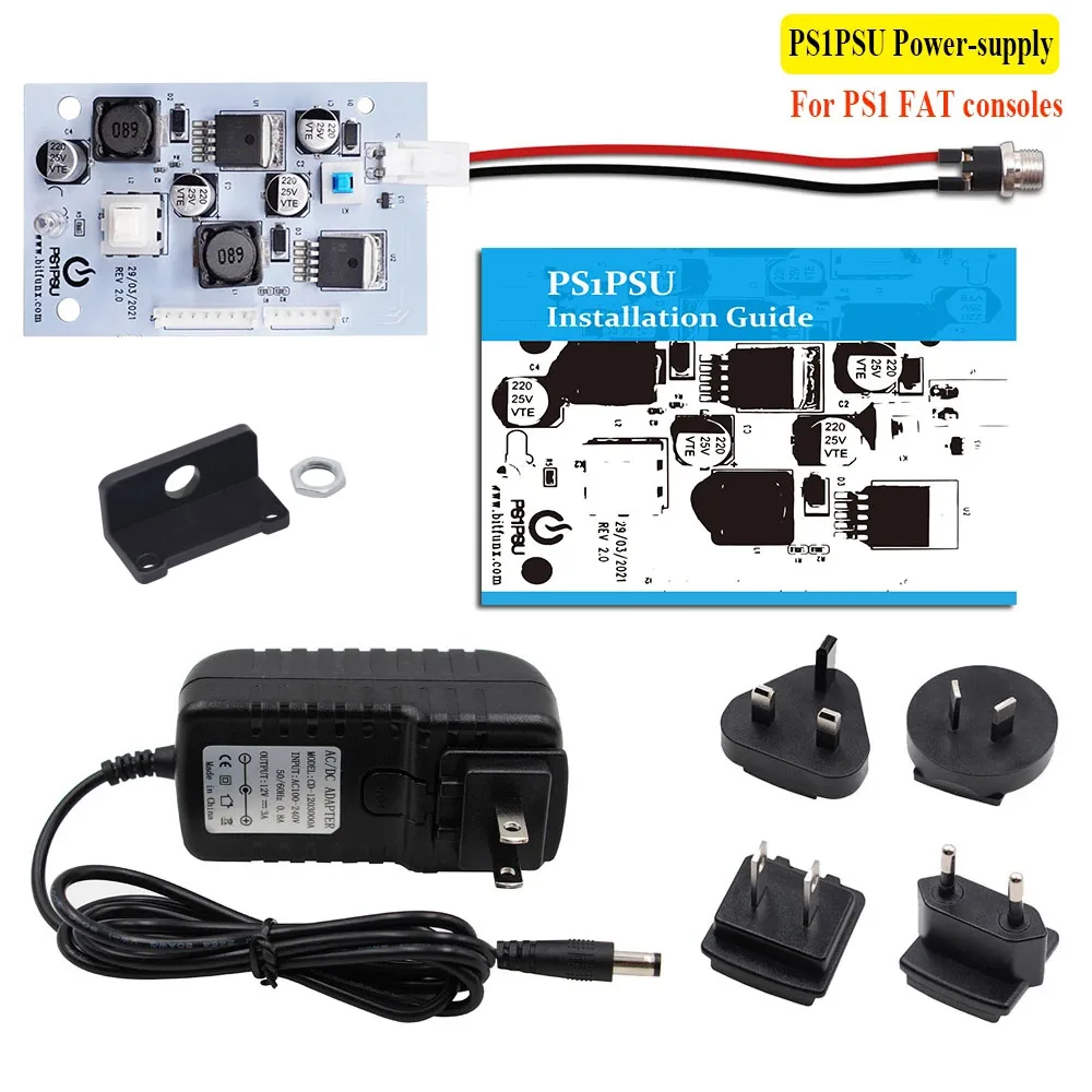 Sostituzione Alimentatore Ps1Psu V2.0 12V Per Console Fat Ps1 Console Per Videogiochi Retrò