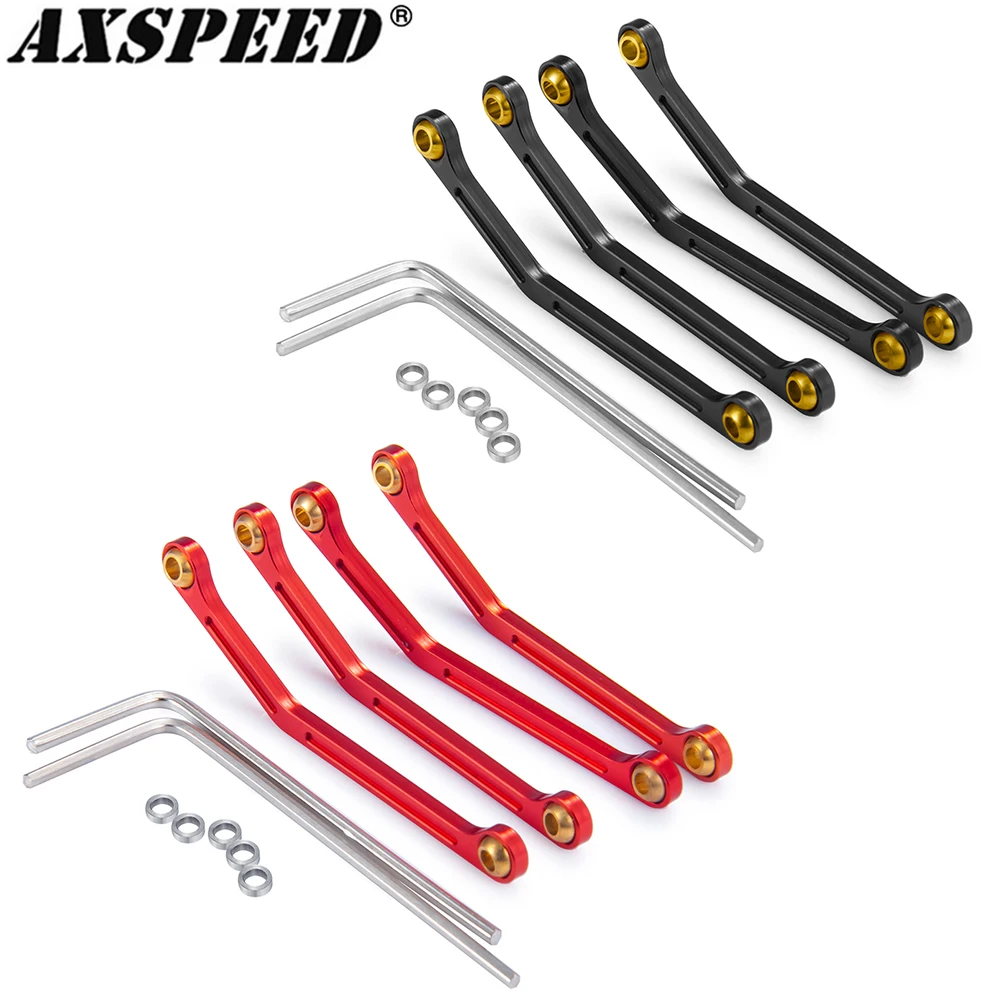 Axspeed 4Pcs Asta Di Collegamento Del Collegamento Dello Sterzo In Metallo Per Kyosho Mini-Z 4 X4 Jimny 32523 1/18 Rc Crawler Buggy Truck Car Upgrade 
