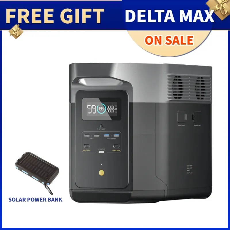 Ecoflow Delta Max 2400W Delta Max Power 2.016Kwh Batteria Di Alimentazione Di Emergenza Per Interruzione Di Corrente In Standby Ad Alta Potenza