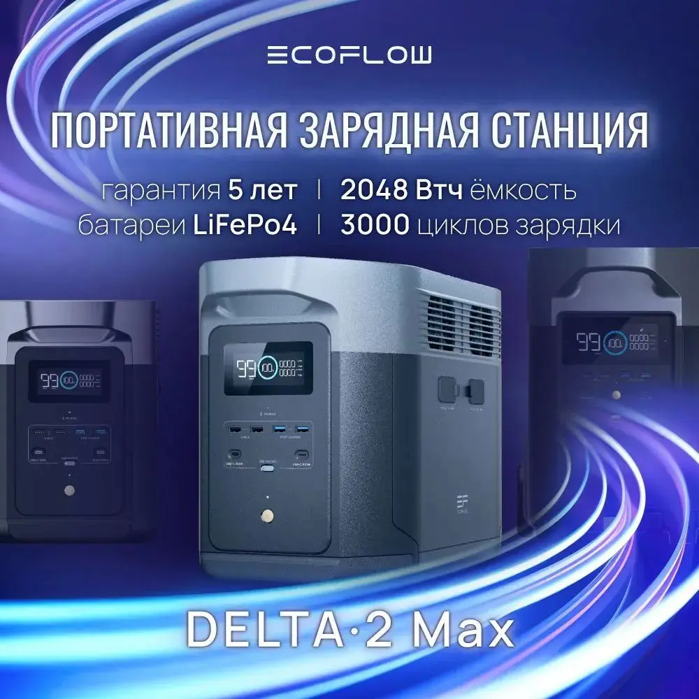 Ecoflow Delta 2 Max Centrale Elettrica Portatile 2048Wh Lfp Nuovo Di Zecca