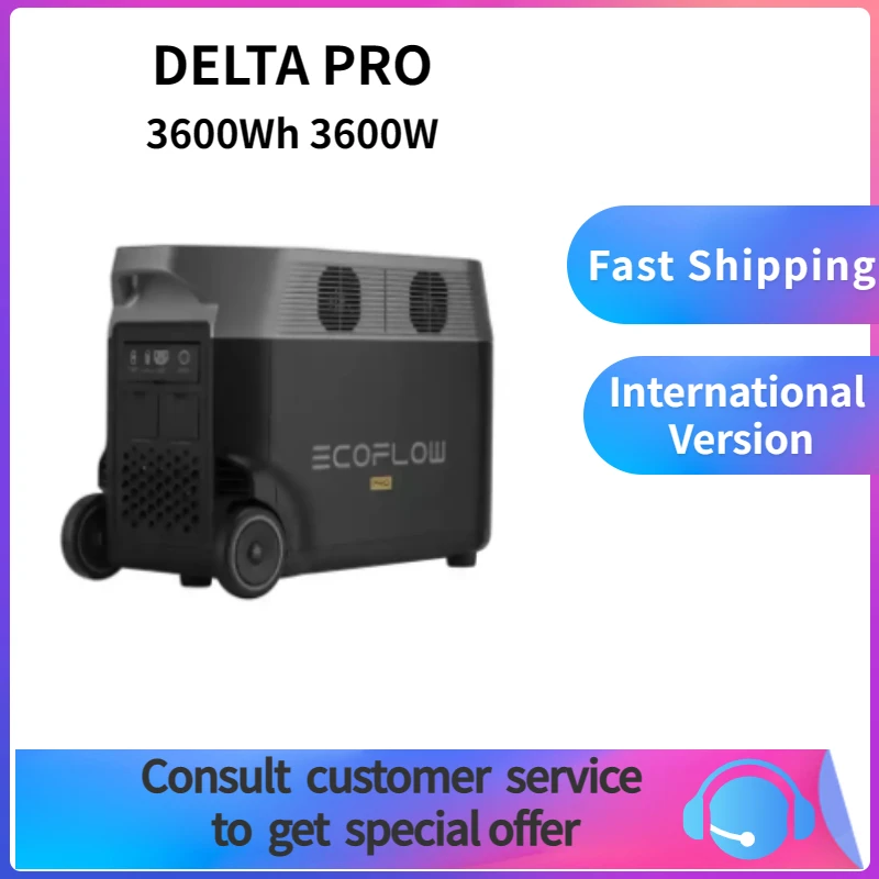 Ecoflow Delta Pro 3600Wh Grande Capacità 3600W Centrale Elettrica Portatile Eco Flow Generatore Solare Esterno Batteria Lifepo4