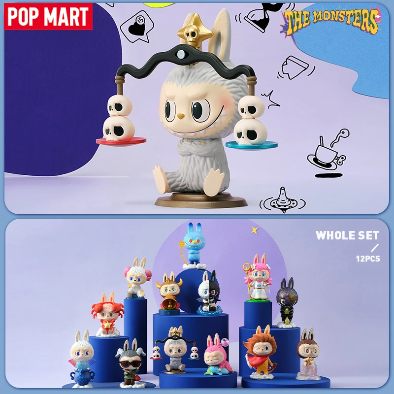 Pop Mart The Monsters Constellation Series Mystery Box 1 Pz/12 Pz Popmart Blind Box Labubu Zimomo Action Figure