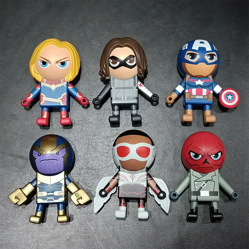 Genuine Marvel Captain Marvel Falcon Captain America Thanos Red Skull Wallclimbing Doll Wall Climbing Action Figures Regali Per Bambini