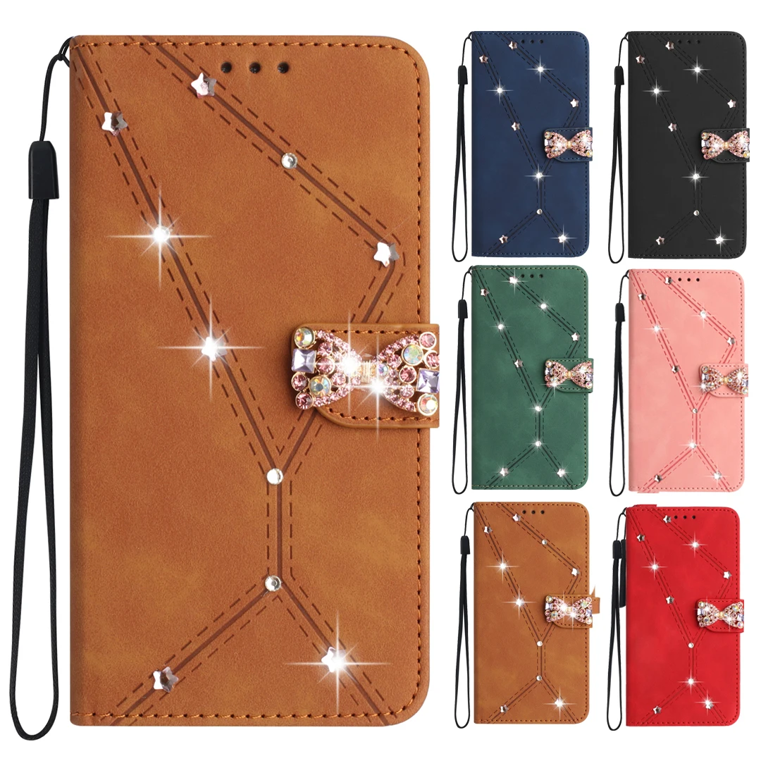 Custodie Per Telefoni Per Sony Xperia 5 10 1 V Iv Ace Iii Pdx-223 Pdx-225 Pdx-226 Custodia Geometrica Glitter Pearl Wallet Vintage Flip Cover