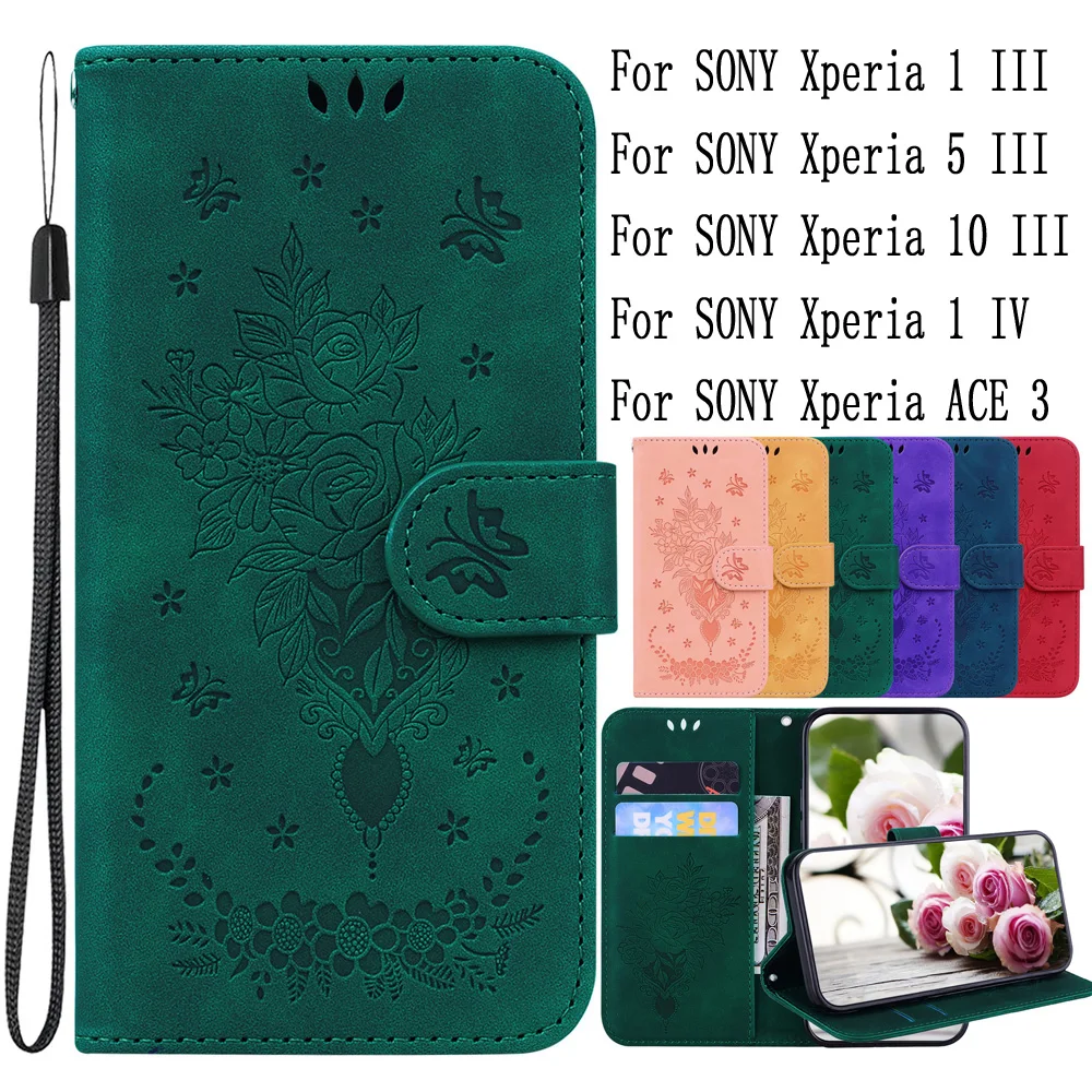 Sunjolly Mobile Phone Cases Covers For Sony Xperia 1 5 10 Iii Iv Ace 3 Case Cover Coque Flip Wallet For Sony Xperia 1 Iv Case