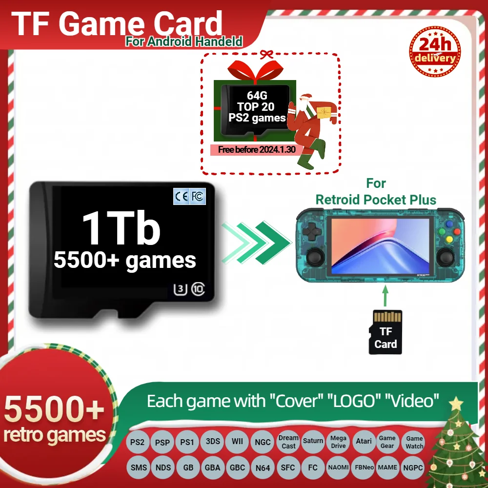 Tf Card Per Retroid Pocket Plus Flip 3 Rp3 Rp3 + Memory Popolare Classic Retro Game Ps2 Psp 3Ds Android Portatile Palmare 1T 512G