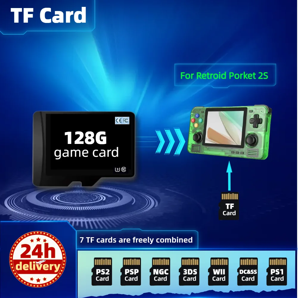 Tf Game Card Per Retroid Pocket 2S Rp 3 + Flip Memory Ps2 Psp Ps1 Ngc 3Ds Classic Retro Games Portatile Palmare Odin 2 Rog Steam