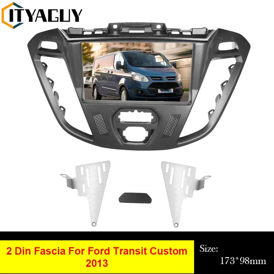 Fascia Per Autoradio 2Din Per Ford Transit Custom 2013-2020 Dvd Stereo Frame Panel Montaggio Dash Installazione Kit Cornice