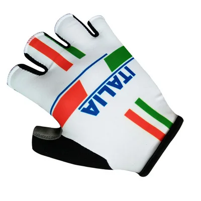 2017 Italia Team One Pair Sport Mezze Dita Guanti In Jersey Da Ciclismo Mtb Road Mountain Bike Guanti In Gel Per Bicicletta