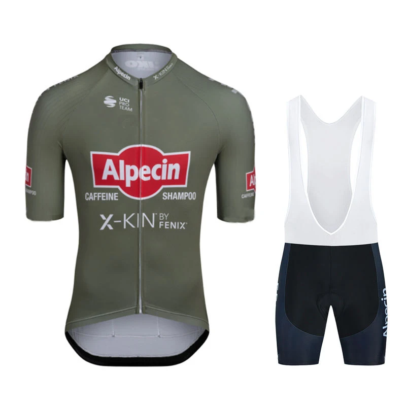 Nuovo 2023 Alpecin Fenix Cycling Champion Jersey Suit Pro Team Bike Shirt Ropa Ciclismo Maillot Set Manica Corta Abbigliamento Da Equitazione
