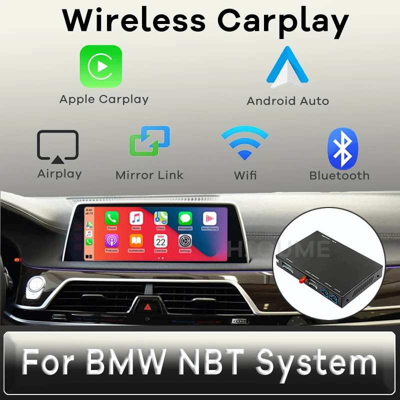 Wireless Carplay Mmi Android Scatola Di Interfaccia Automatica Per Bmw F48 F25 F26 F15 Sistema Nbt Con Schermo Da 6.5 ''/8.8''/10.2'