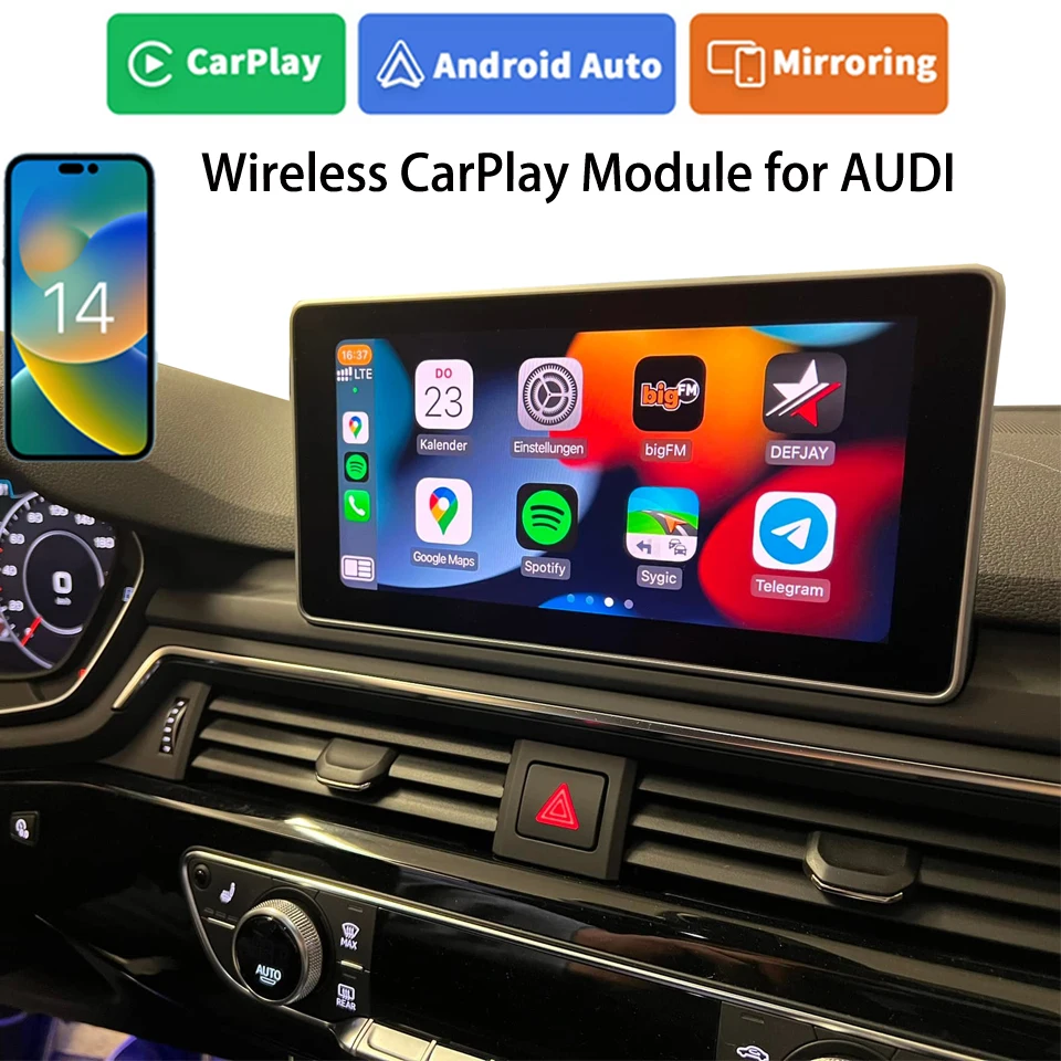 Icarplay Wireless Apple Carplay Interfaccia Per Smartphone Per Audi A4 B9 Mmi Mappa Aggiornata Gps Android Auto Retrofit