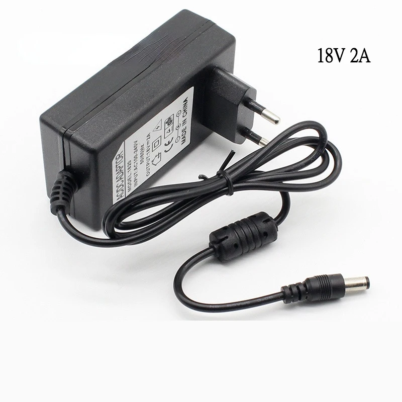 Adattatore Convertitore Dc 18 V 2A Ac 100V-240V 18 V Volt 2000Ma Adattatore Di Alimentazione Spina Eu Us Per Caricabatterie Da Trapano Ryobi Bca-144 V