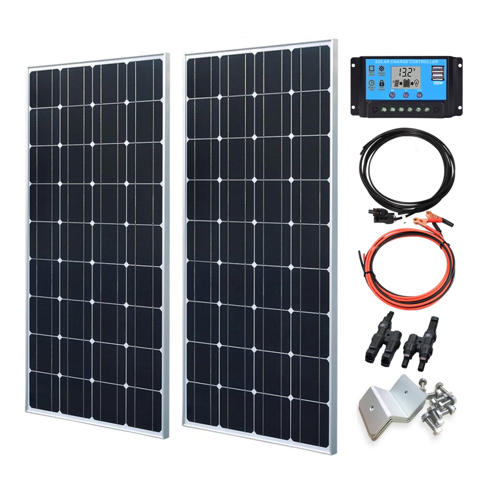 Solar Panel 240W 24V 12 Volt 120W Kit Pannello Solare In Vetro Temperato 18 V 120W Rigido Painel Antivento Anti-Neve Anti-Grandine Pannelli Fotovoltai