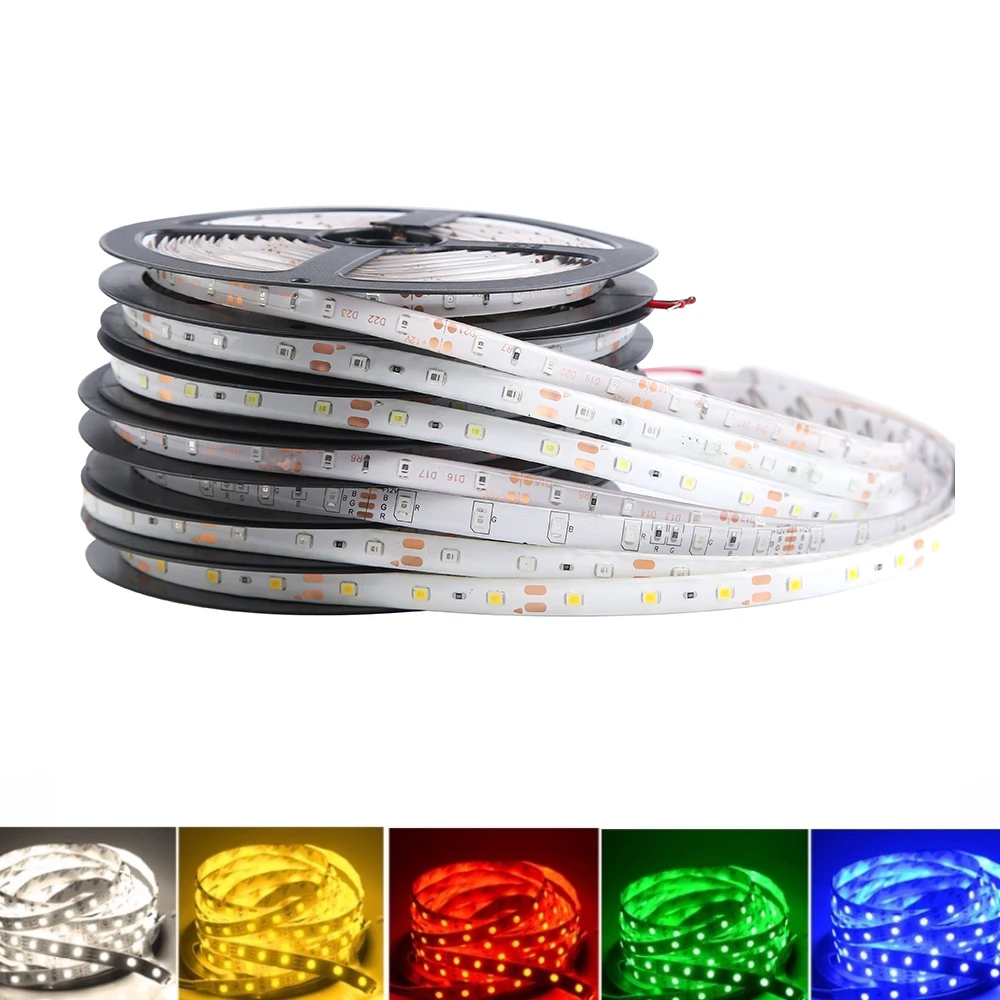 12 V Strip Led Light Rgb Impermeabile Smd 2835 5 M 60Led/M Rgb 12 V Led Lights Strip 12 V Volt Tape Lamp Diode Ribbon Tv Retroilluminazione