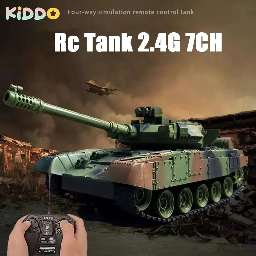 Rc Tank Rc Panzer Crawler Tiger War Tank Veicoli Militari 1/30 Fight Light Sound Battle Games Telecomando Giocattoli Elettrici Regalo