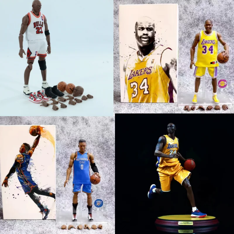 Nuovo Originale Mafex Basket Star Mj Michael Jordan Bulls Real Clothes No. 23 Action Figures Collection Model Doll Toys