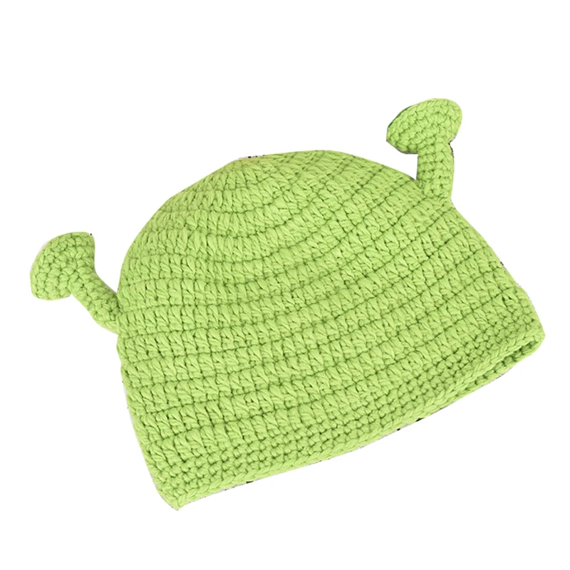 Passamontagna Unisex Monster Brank Lana Cappelli Lavorati A Maglia Invernali Green Party Funny Cap
