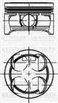 4196-Std Pistone Motore Interno + Segmento (Std) Corsa D - Aveo T300 - A12Xer