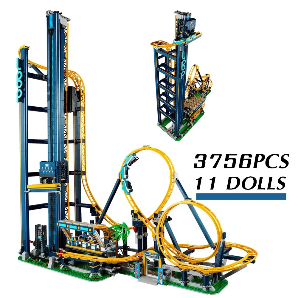 3756Pcs Parco Divertimenti Loop Coaster Modello 10303 Assemblato Building Blocks Bambini Architettura Di Natale Giocattoli Regali