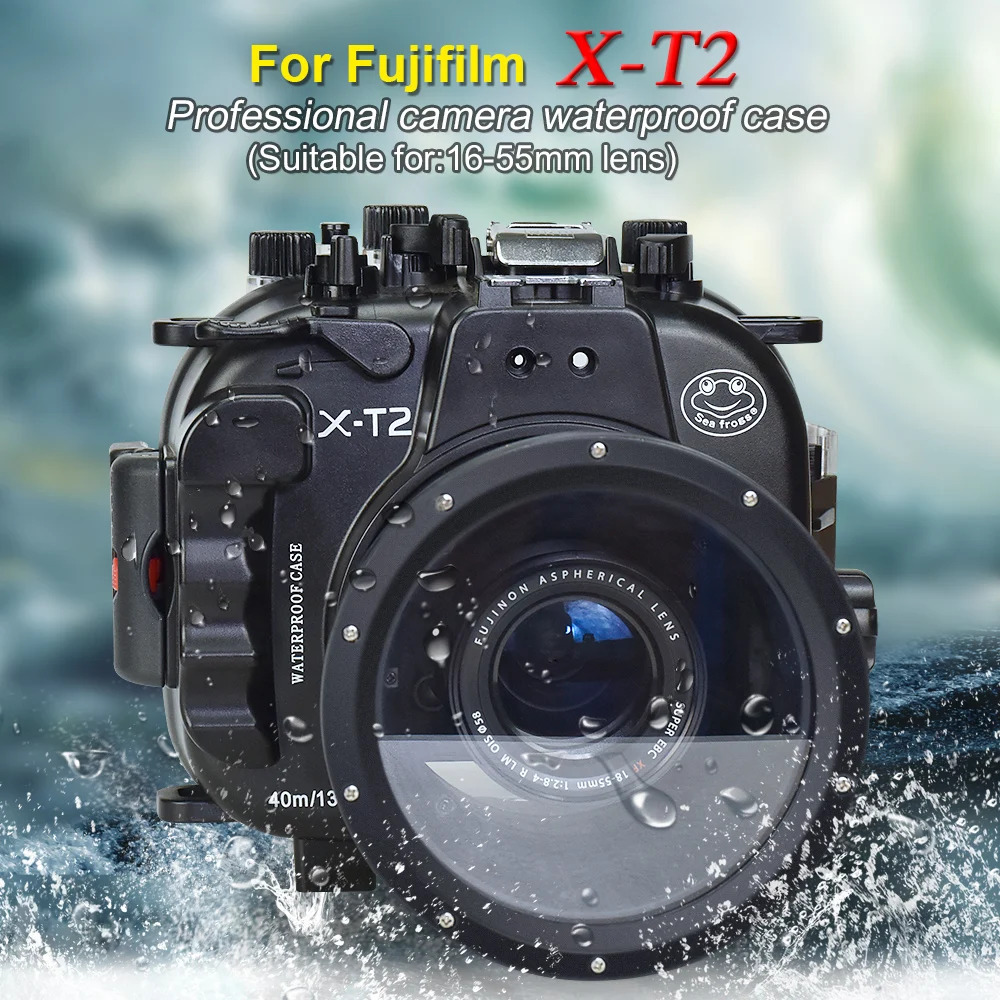 40M 130Ft Custodia Subacquea Impermeabile Custodia Subacquea Per Fujifilm Xt2 Fuji X-T2 Fujifilm Xf 16-55Mm F2.8 R Lm Wr Custodia Cove
