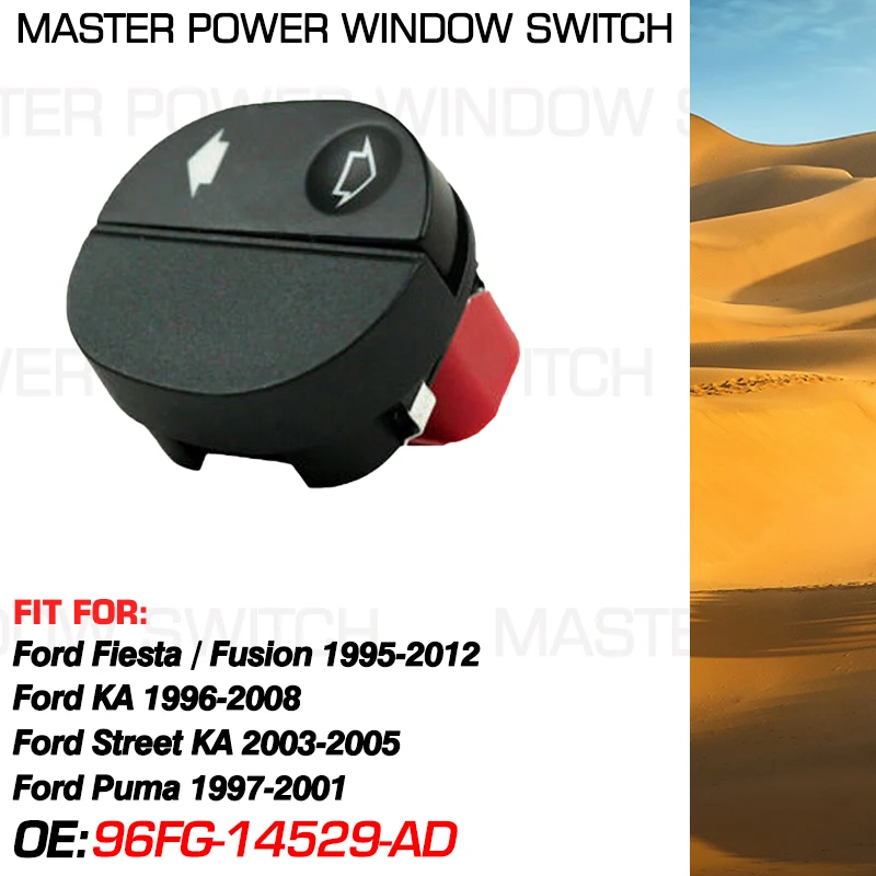 Interruttore Alzacristallo Power Master Muslim7 Pin Per Ford Fiesta Fusion 1995-2012 Ford Ka 1996-2008 Ford Puma 1997-2001