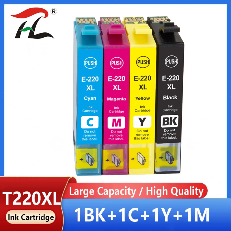 T220Xl Compatible For Epson Workforce Wf-2630 Wf-2650 Wf-2660 Xp-320 Xp-420 Printer Ink Epson 220Xl T220 Ink Cartridge
