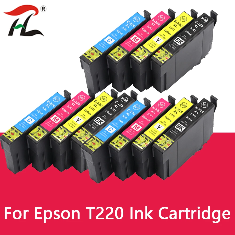 Compatibile Per Epson Workforce Wf-2630 Wf-2650 Wf-2660 Xp-320 Xp-420 Inchiostro Della Stampante Epson 220Xl T220 Cartuccia Di Inchiostro