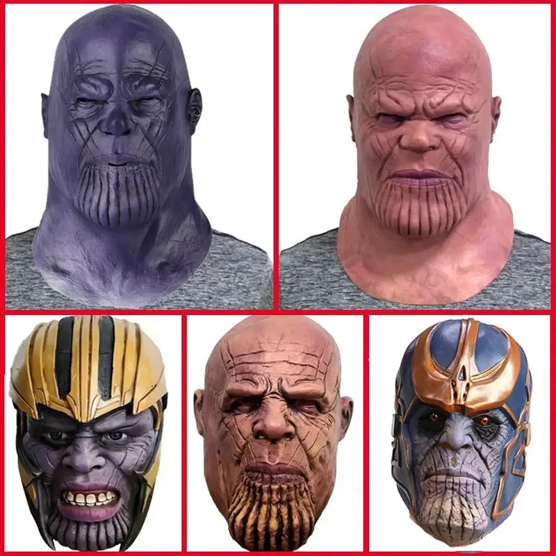 New Thanos Commercio Estero Avengers 4 Endgame Thanos Maschera Copricapo In Lattice Halloween Marvel Periferiche Puntelli Cosplay Viola Lungo