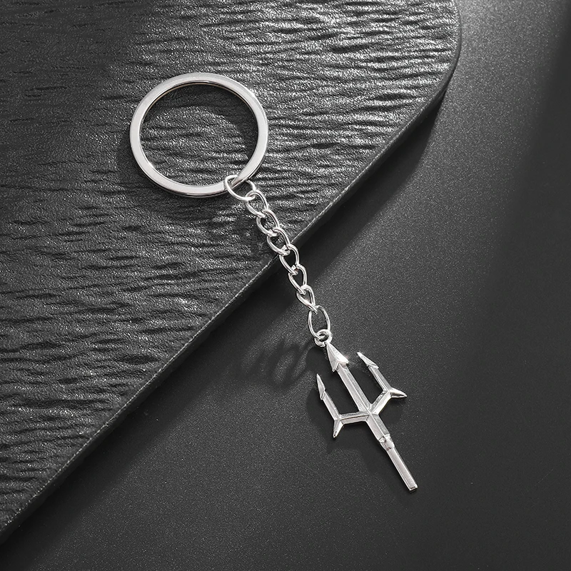 Alla Moda Neptune King Poseidon Trident Harpon Portachiavi Accessori Per Gioielli Casual Alla Moda Da Uomo