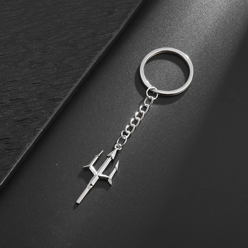 Creative King Neptune Poseidon Trident Harpon Portachiavi Amuleto Nautico Da Uomo Gioielli Casual Accessori Regalo Di Compleanno