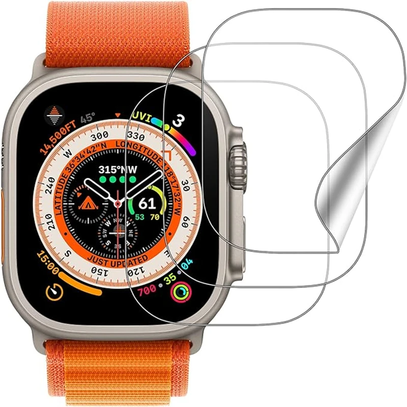 Pellicola Idrogel Per Apple Watch Ultra 1 2 49Mm 41Mm 45Mm Pellicola Salvaschermo Per Apple Watch Series 9 7 8 5 6 Se 40Mm 44Mm