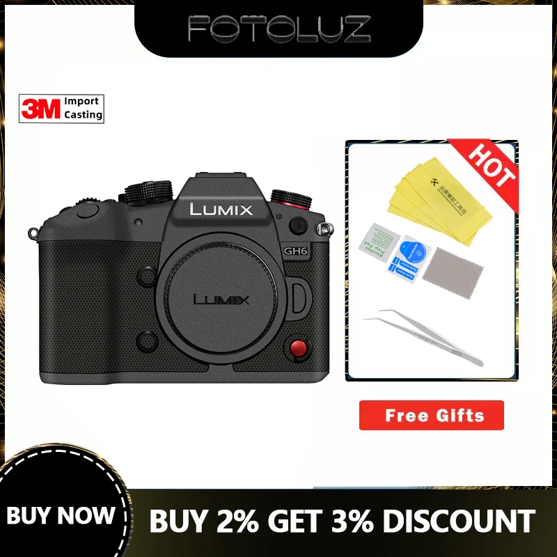 Wrap Skin Per Panasonic Gh6 Camera Body Skin 3M Fashion Protector Film Gh6 Custodia Antigraffio Con Design Classico