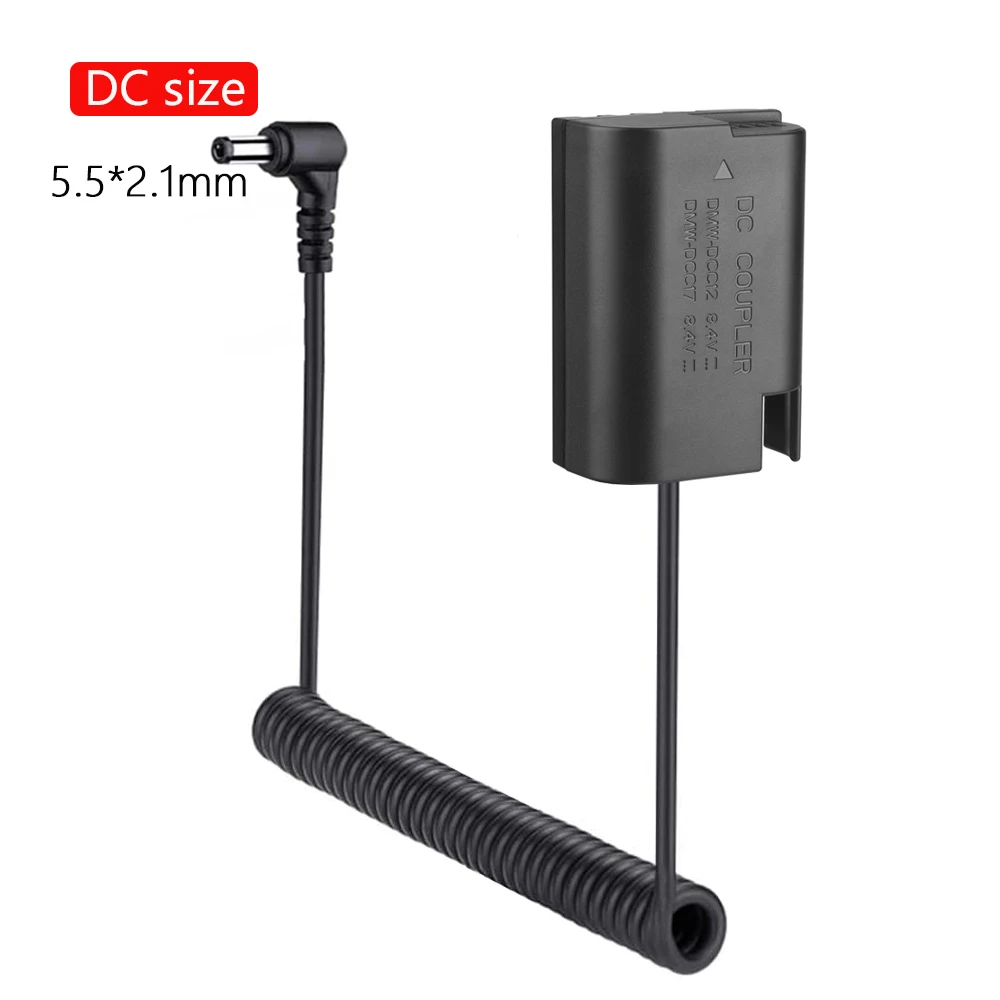 Dc5521 Cavo A Molla A Dmw-Dcc17 Dc Accoppiatore Dmw-Blk22 Batteria Fittizia Per Panasonic Dc-S5 Dc-S5K Lumix S5 Lumix Gh6