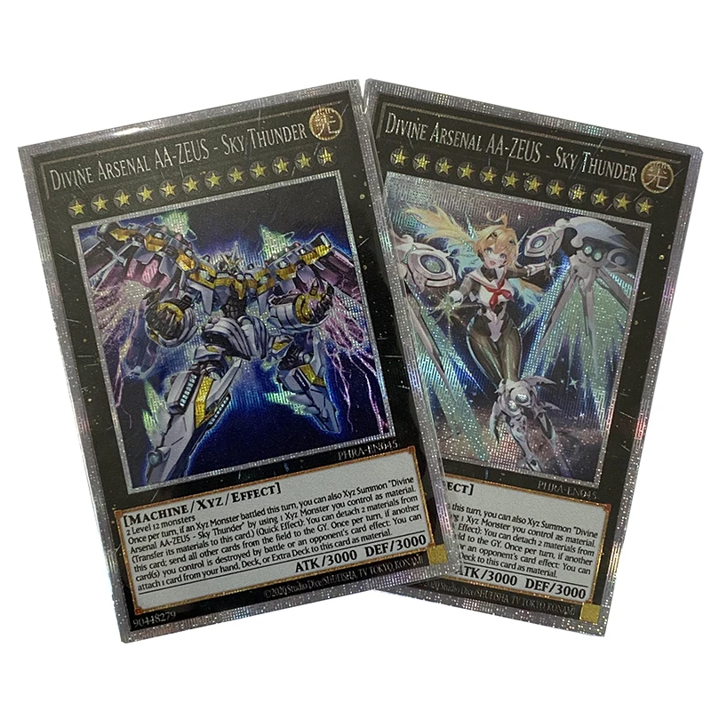 Orica Yugioh Schede Proxy Fai Da Te Divine Armal Aa-Zeus Sky Thunder Starlight Rare English Non Original Anime Cards