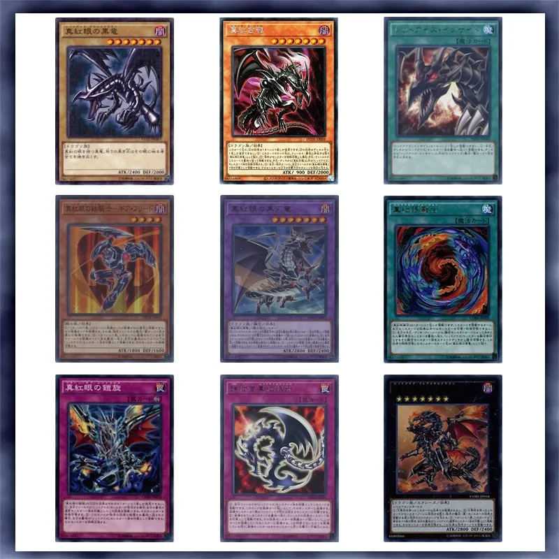 70Pcs Yugioh Cards Occhi Rossi Black Dragon Card Deck Carte Fai Da Te Carte Da Gioco