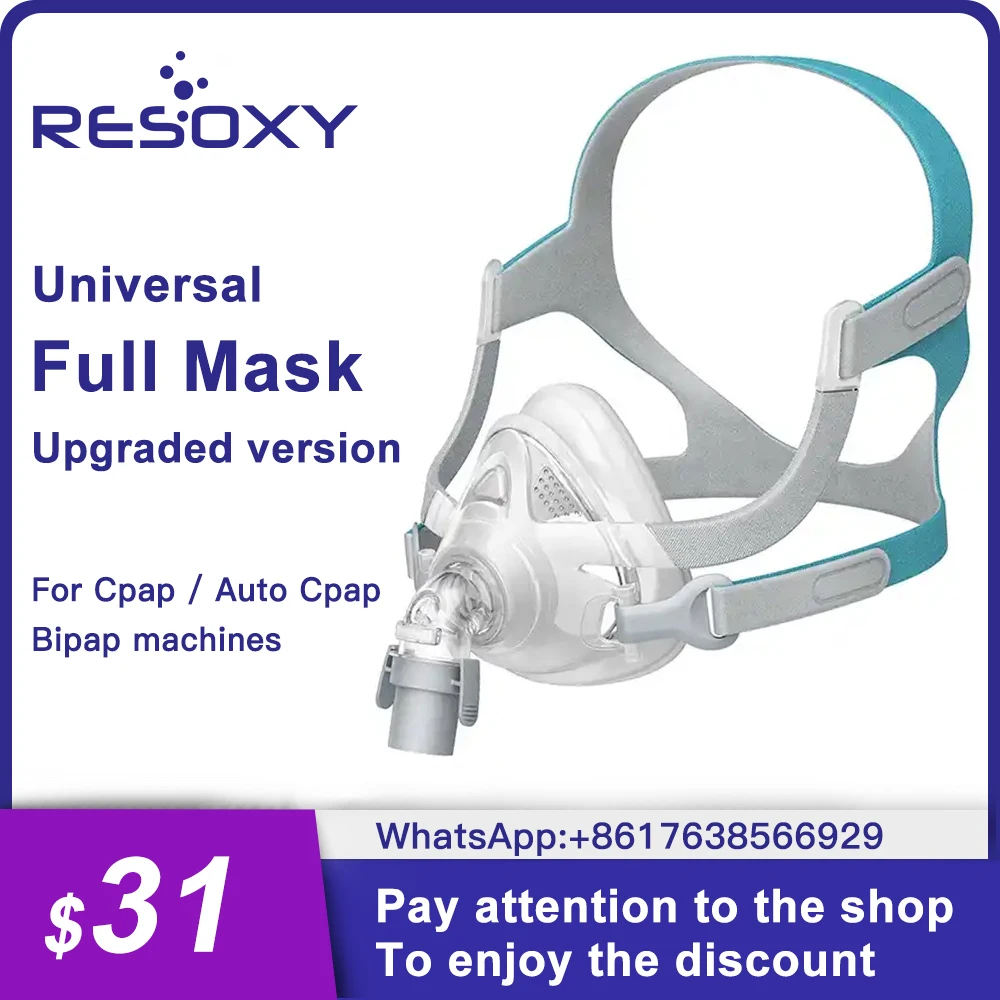 Resoxy Cpap Mask Full Face Mask Auto Cpap Apap Bipap Anti Russare Apnea Del Sonno Aiuto Al Sonno Maschera Respiratore Nasale Integrale