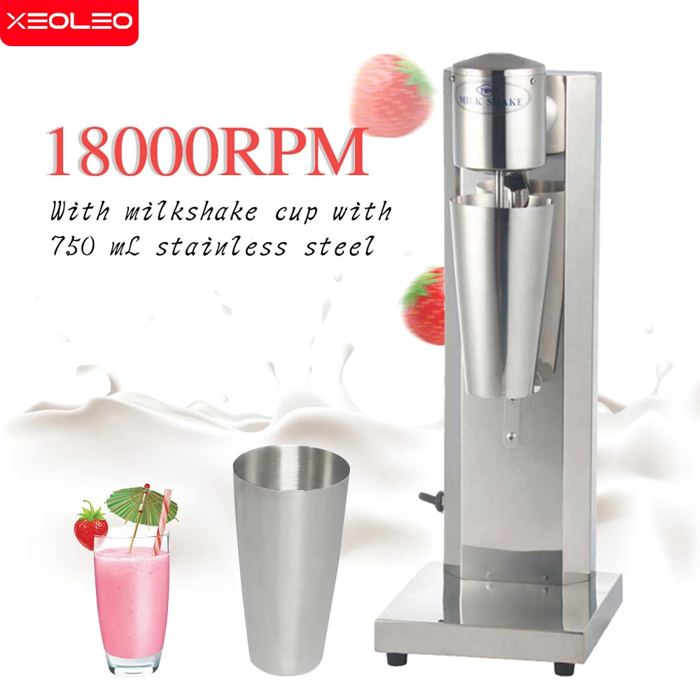 Xeoleo Commercial Milkshake Machine 750Ml Milkshaker Bubble Tea Agitatore 30Cup/Hr Frullatore Per Frullato In Acciaio Inossidabile