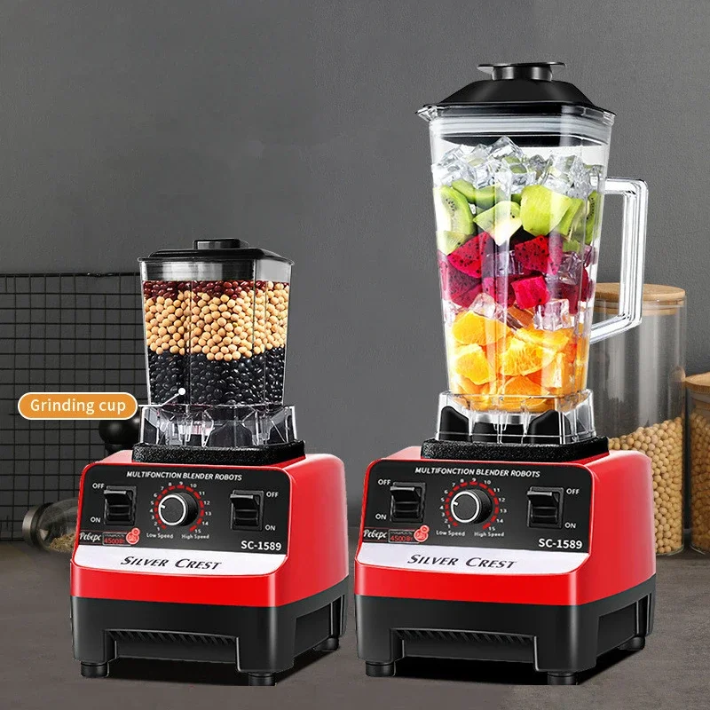 2000W Heavy Duty Commercial Blender Fruit Mixer Juicer Food Processor Ice Smoothies Blender High Power Juice Maker Crusher 220V
