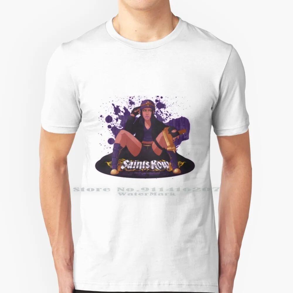Saints Row Girl T Shirt 100% Puro Cotone Cazzuto Ragazze Pistole Santi Terza Strada Santi Johnny Gat Videogioco Shaundi The Gat