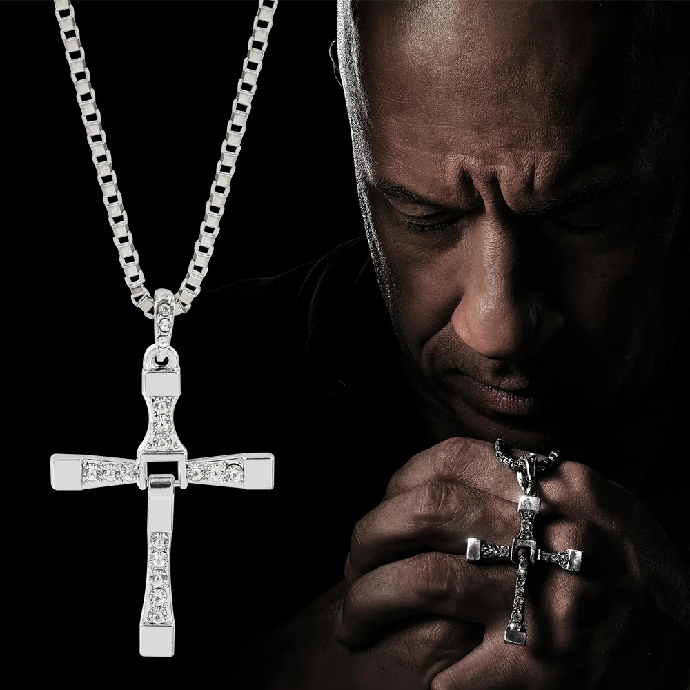 Nuova Collana Veloce E Furiosa 10 Dominic Toretto Strass Gesù Croce Ciondolo Collana Collare Gioielli Decorazione Accessori