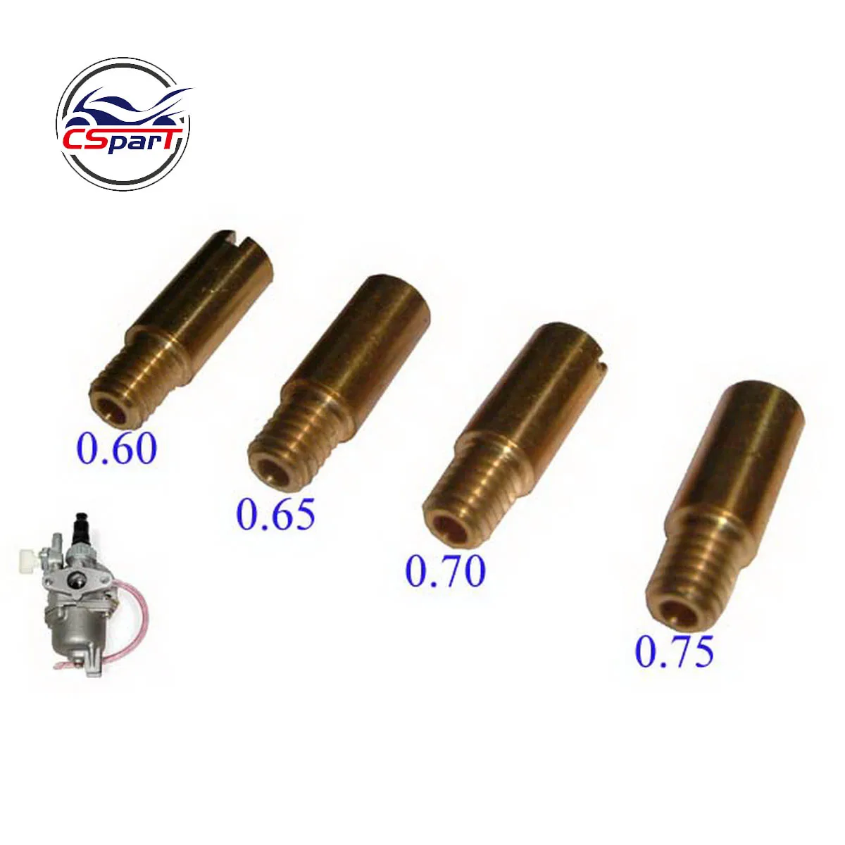 #60 65 70 75 M4 Round Main Jet 47Cc 49Cc Mini Moto Pocket Bike Carburatore Atv Buggy Scooter Dirt Super Bike Chopper